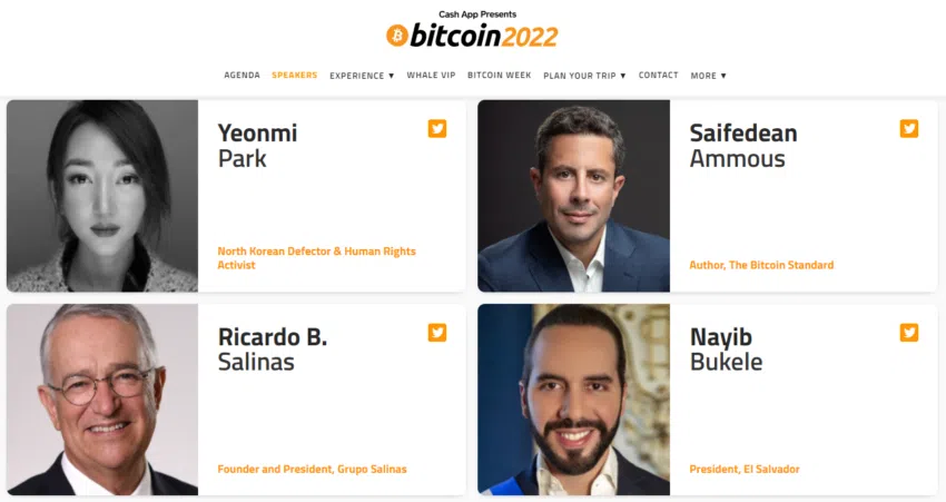 Một số speaker tại sự kiện Bitcoin 2022