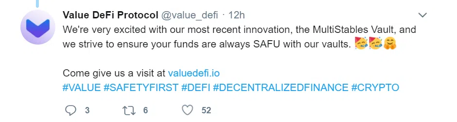 Value DeFi bị hack với tổng số tiền mục tiêu 7,4 triệu USD dưới hình thức vay nhanh
