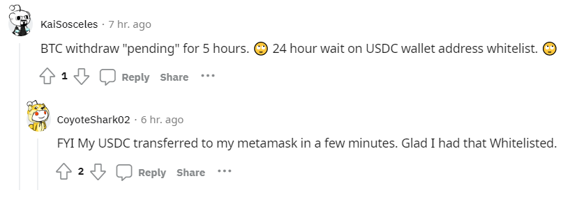 Khách hàng của Celsius thảo luận về thời gian xử lý rút tiền trên Reddit. Nguồn: Reddit